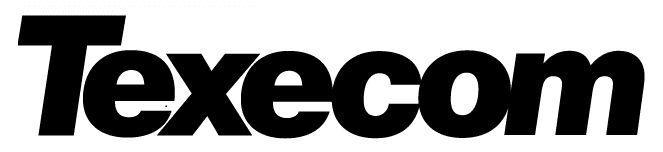 Texecom logo in bold black letters on a white background.